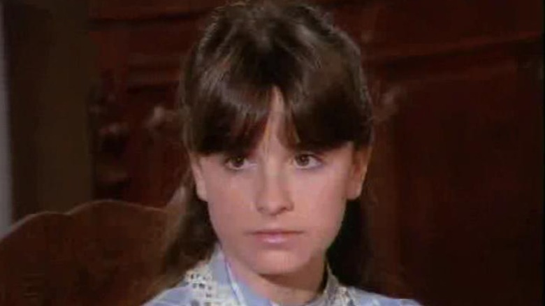 Kyle Richards with a neutral expression in an episode of 'Little House on the Prairie'