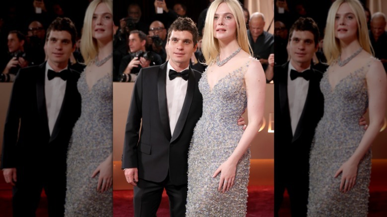 Gus Wenner and Elle Fanning posing together