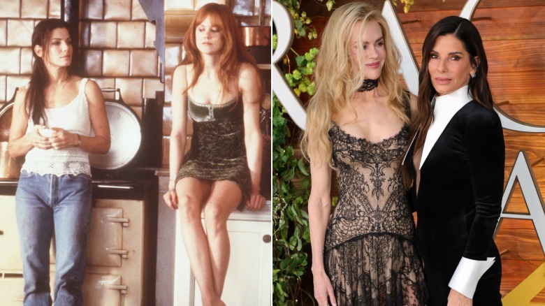 Side-by-side images of Sandra Bullock and Nicole Kidman
