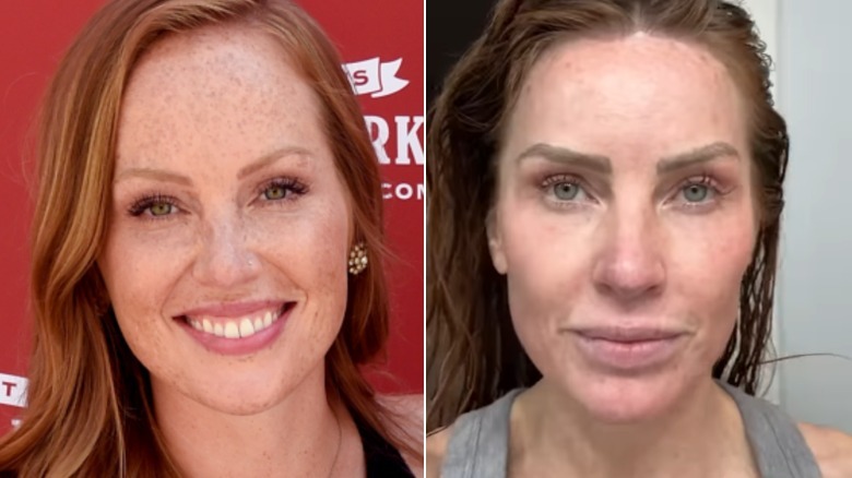 Side-by-side photos of Mina Starsiak Hawk