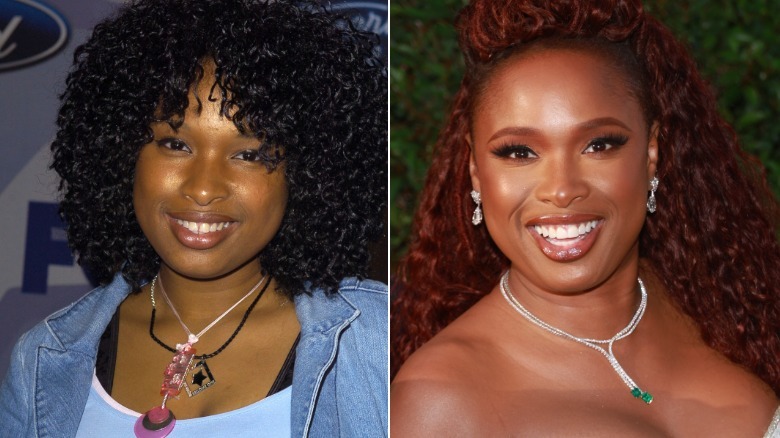 (Left) Jennifer Hudson during her time on American Idol in 2004