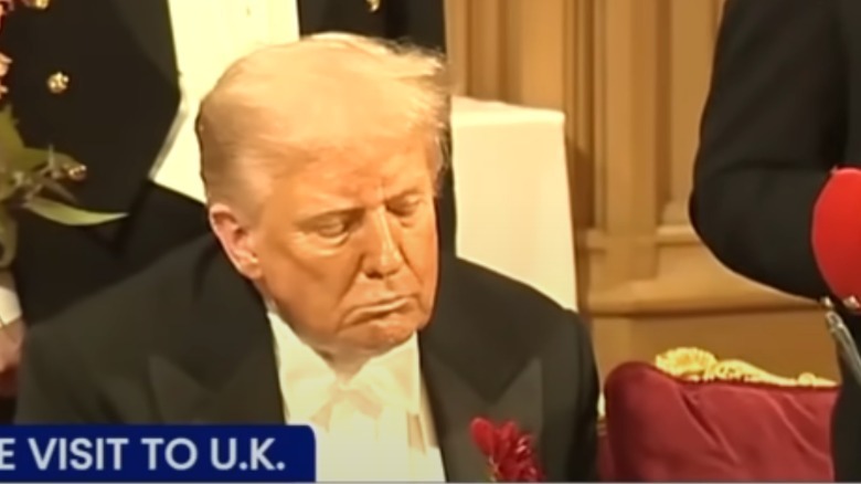 Trump asleep during King Charles speech