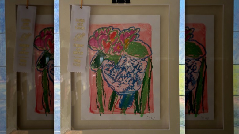 An award-winning painting by one of Erin Napier's daughters