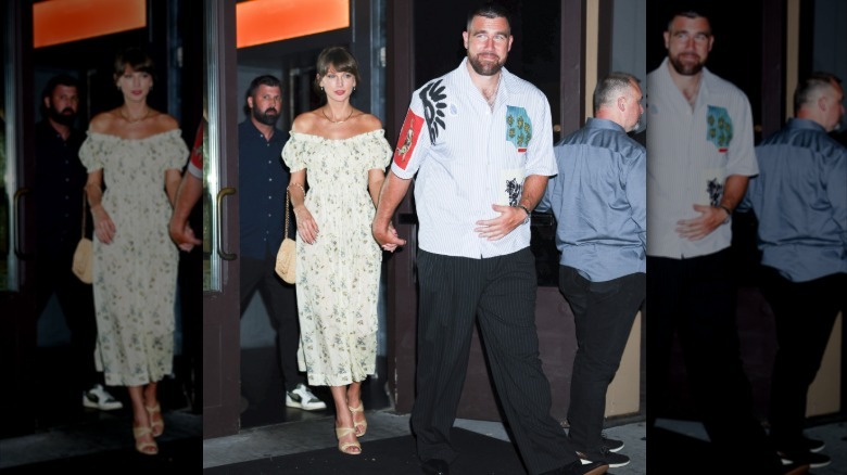 Taylor Swift and Travis Kelce photographed leaving Zero Bond in NoHo