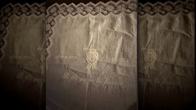 Taylor Swift's wedding keepsake with her and Travis Kelce's initials on it