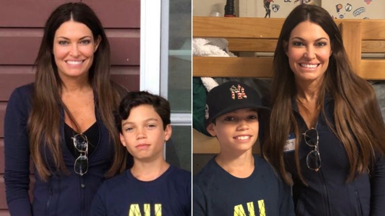 Kimberly Guilfoyle posing with son Ronan
