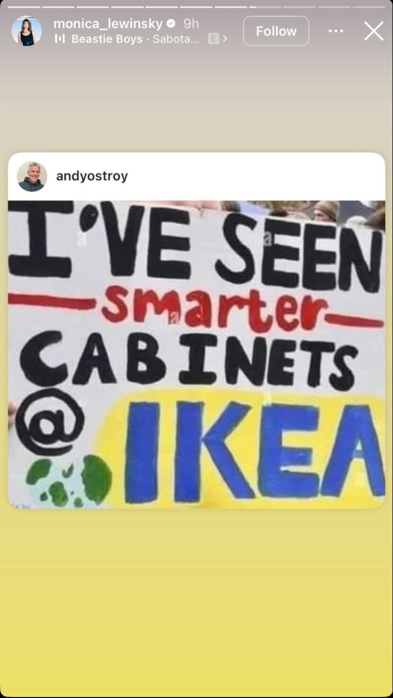 A screenshot of an Instagram story that reads