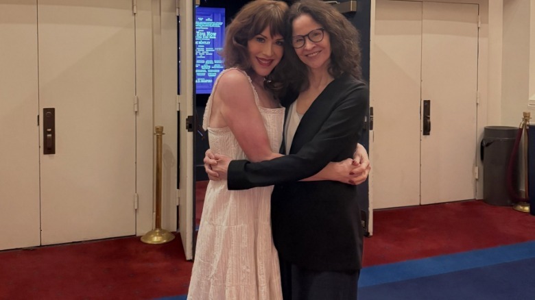 Molly Ringwald and Ally Sheedy hugging in 2026
