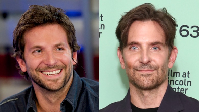 Side-by-side photos of Bradley Cooper