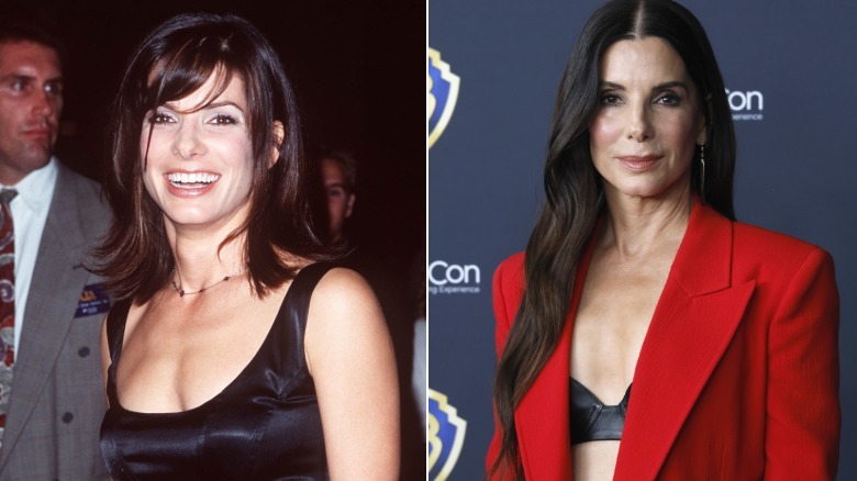 (Left) Sandra Bullock at the 1998