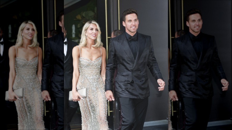 Charissa Thompson and Steve Cundari arriving for Taylor Swift and Travis Kelce's wedding