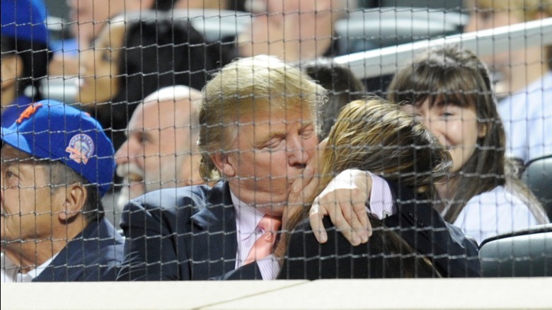 Donald and Melania Trump kissing