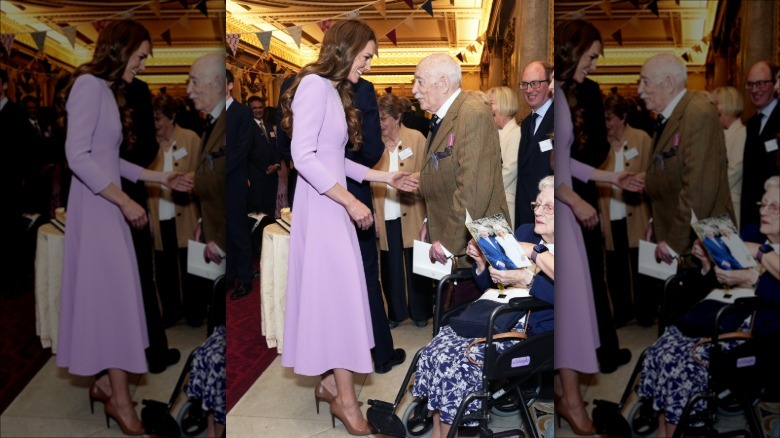 Kate Middleton speaking to John Jervois