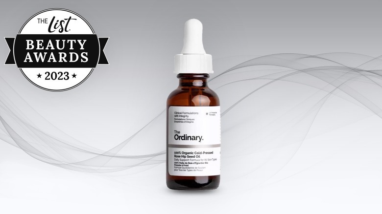 Bottle of The Ordinary's 100% Organic Cold-Pressed Rose Hip Seed Regenerative Oil