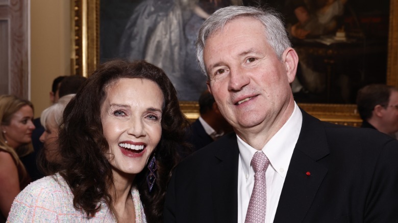 Lynda Carter and Laurent Bili smiling together