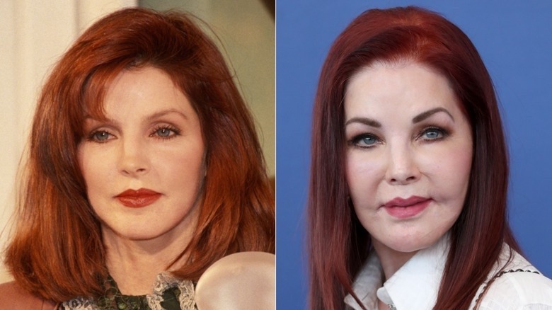 Priscilla Presley from the 1990s and Priscilla Presley in the 2020s