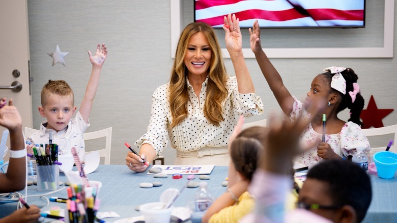 Melania Trump visits at children's hospital in July 2025