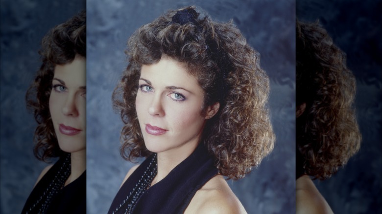 Rita Wilson photographed in 1985 on the set of