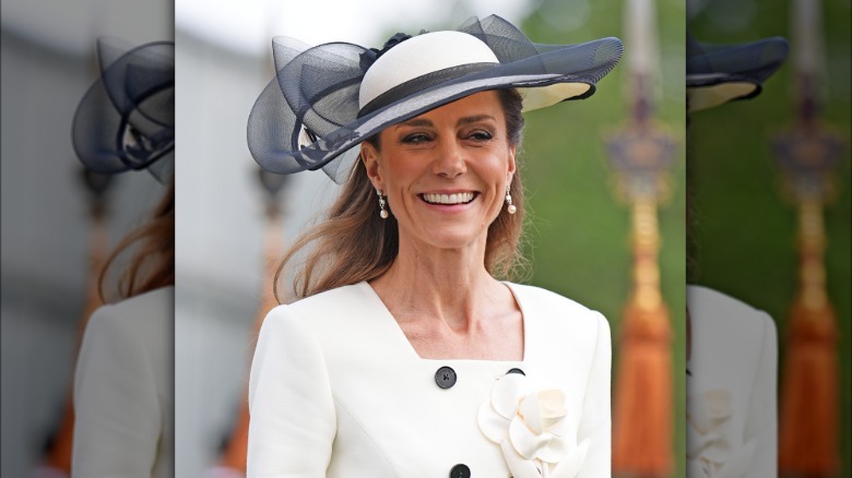 Kate Middleton in a white hat